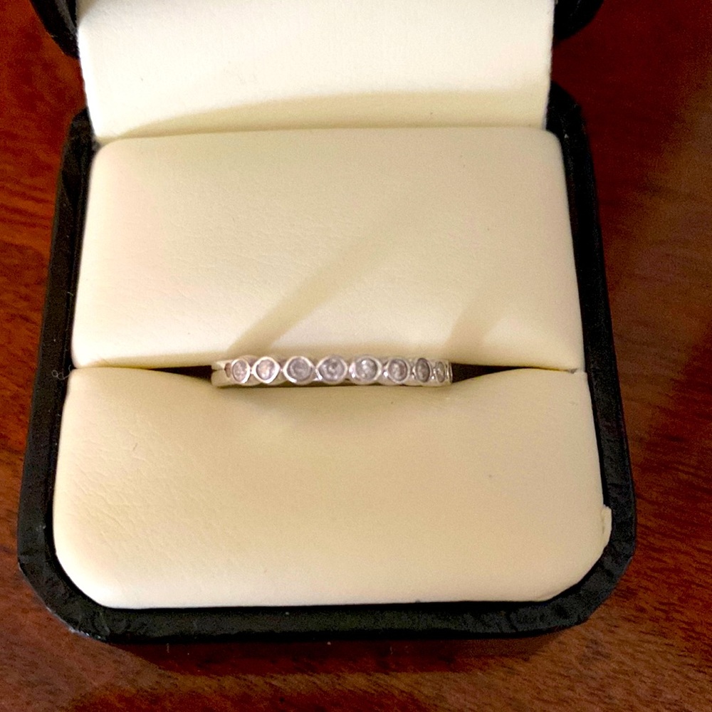 White Gold Diamond Ring. Size 6